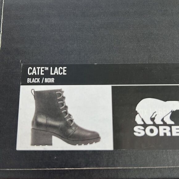 Sorel Cate Lace Up Bootie Black- Size 5- NIB - Picture 7 of 7